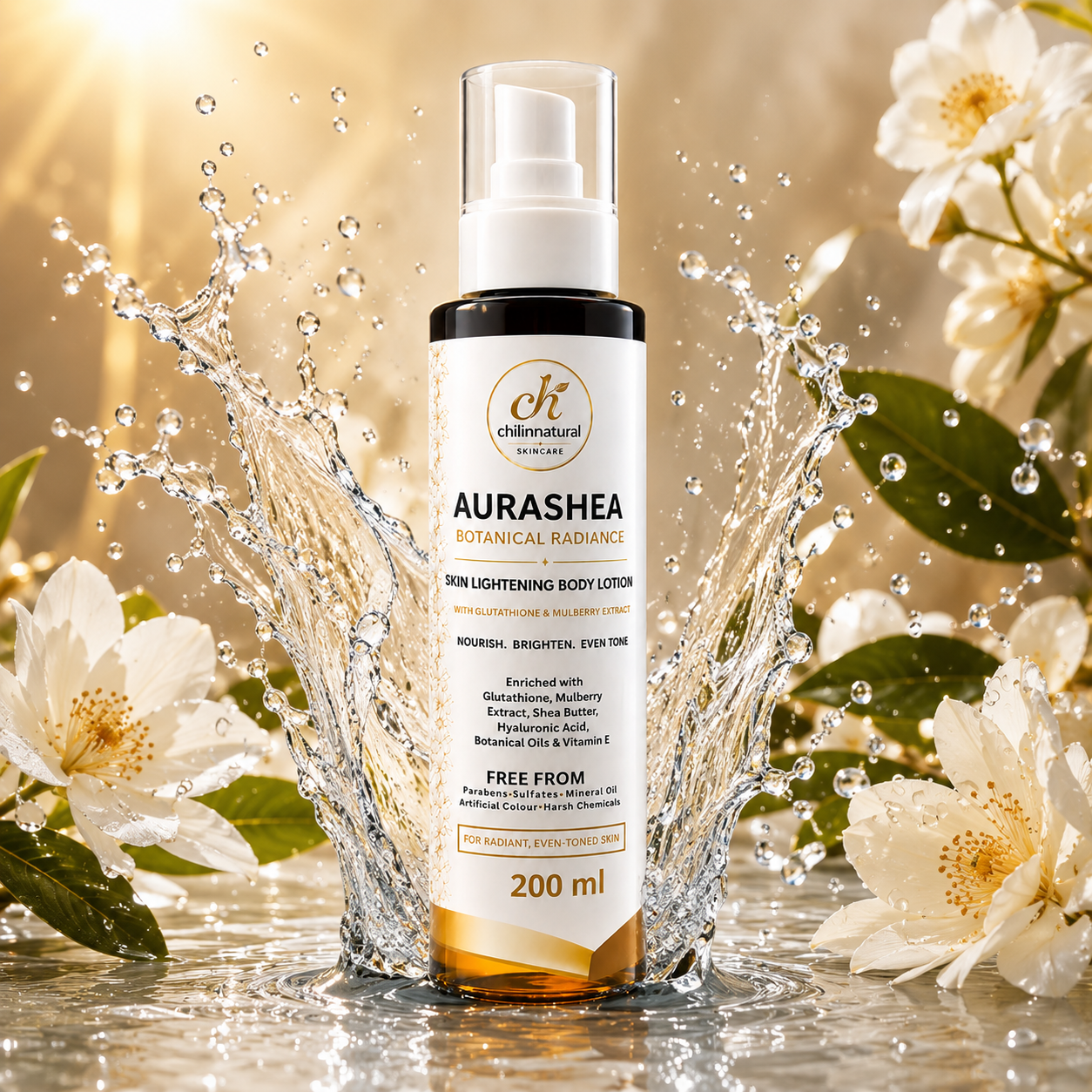 Aurashea Botanical Radiance Skin Lightening Body Lotion - Image 4