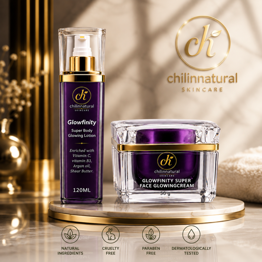 Glowfinite Lotion & Face Cream Set Complete Glow. Deep Hydration. Radiant-Looking Skin.