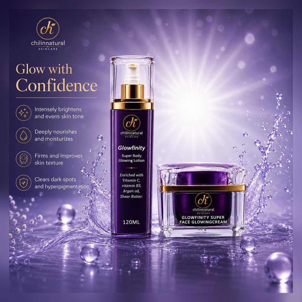 Glowfinite Lotion & Face Cream Set Complete Glow. Deep Hydration. Radiant-Looking Skin. - Image 4